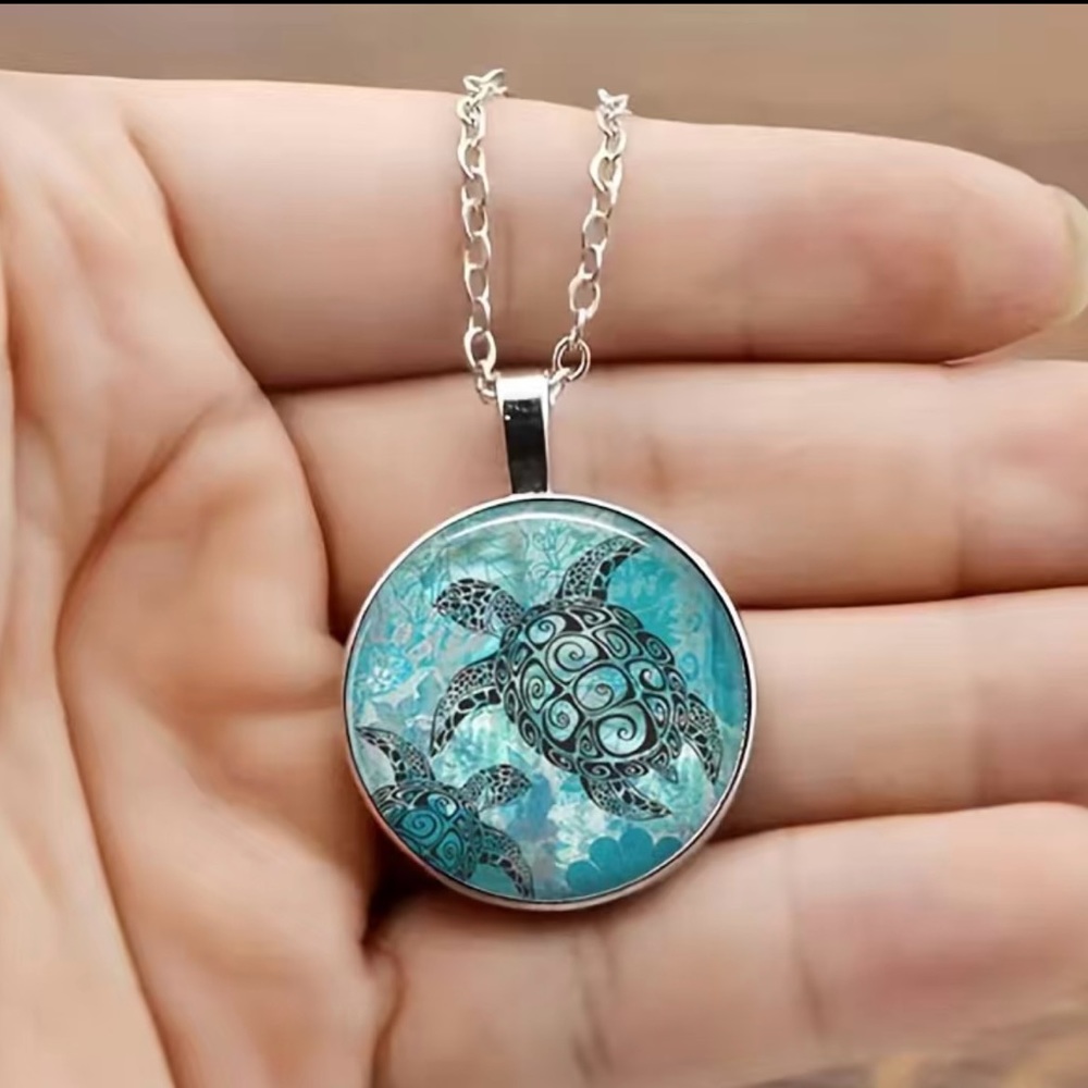 NEW IN PACKAGE! Sea Turtle 4pc Set Necklace, Earrings Bracelet 🐢 - Picture 3 of 4